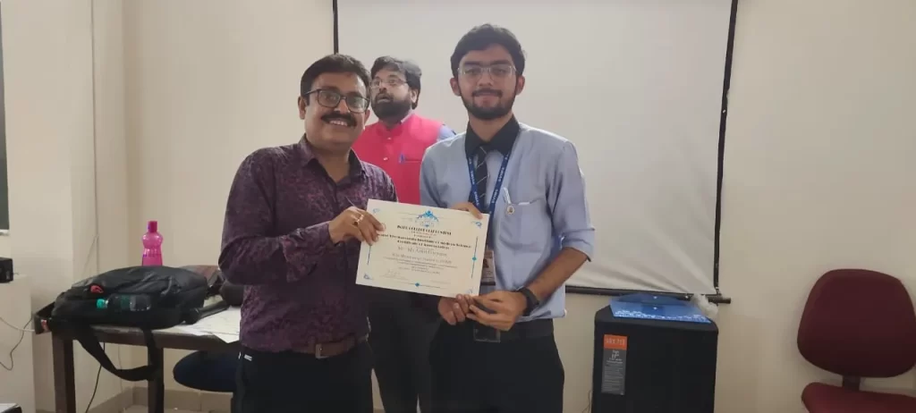 Winner getting certificate