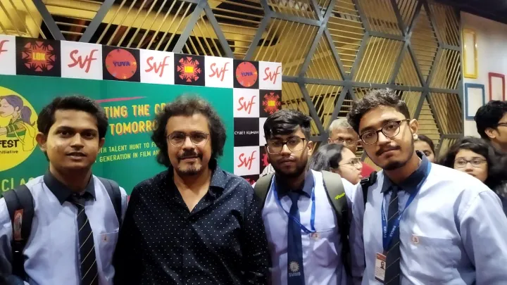 Media Science Students with Pandit Bikram Ghosh